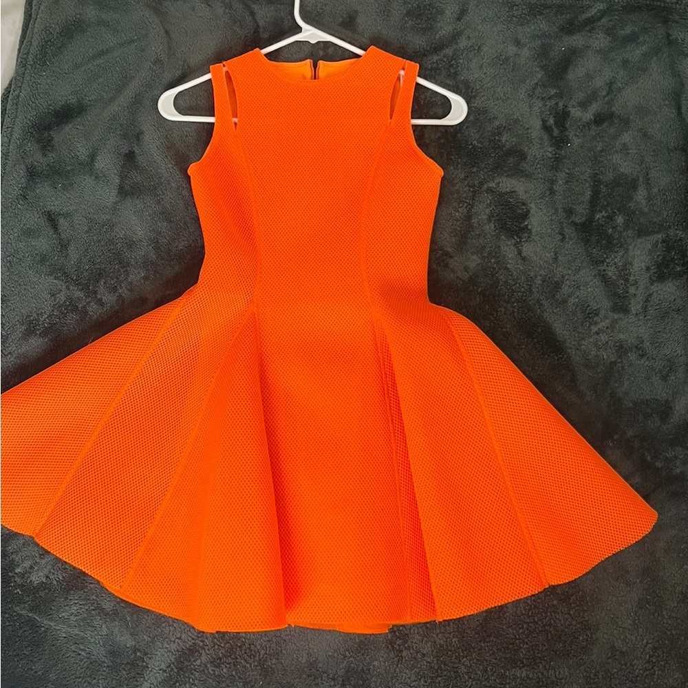Vibrant Orange Kids Dress